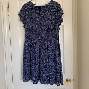 Blue and white banana republic dress
